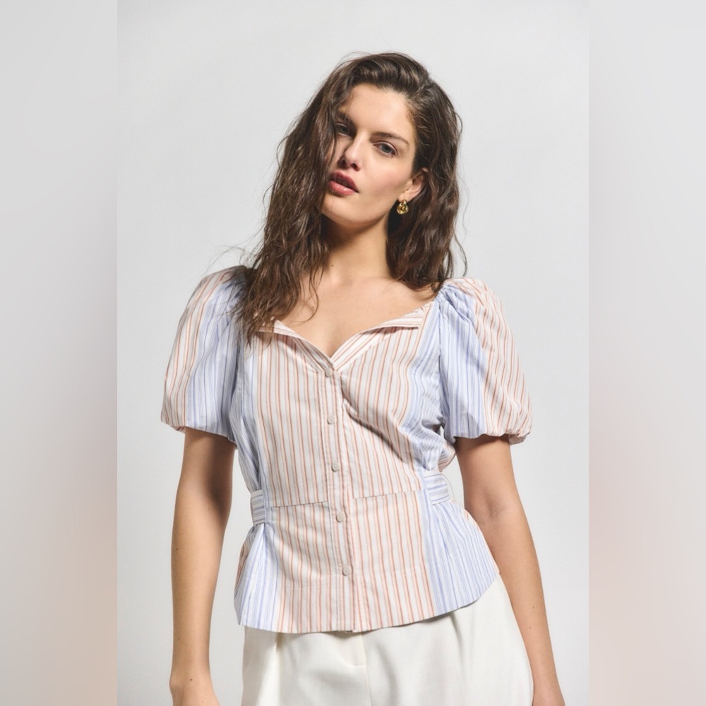 Derek Lam 10 Crosby 100% Cotton Davina Top. Size 6. NWOT. MSRP $ 350